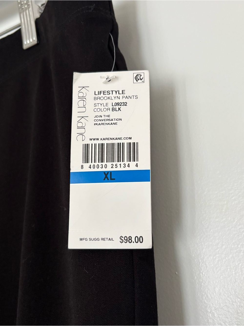 Karen Kane Brooklyn wide leg cropped pants black XL professional staple capsule - Picture 6 of 12